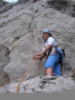 Majči in jaz končno v samostojni navezi napadava Danajo, juhu!!!